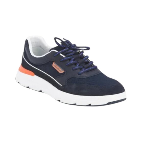 ROCKPORT Dark Blue Men's Leather Seabrook Sport Casual Sneakers